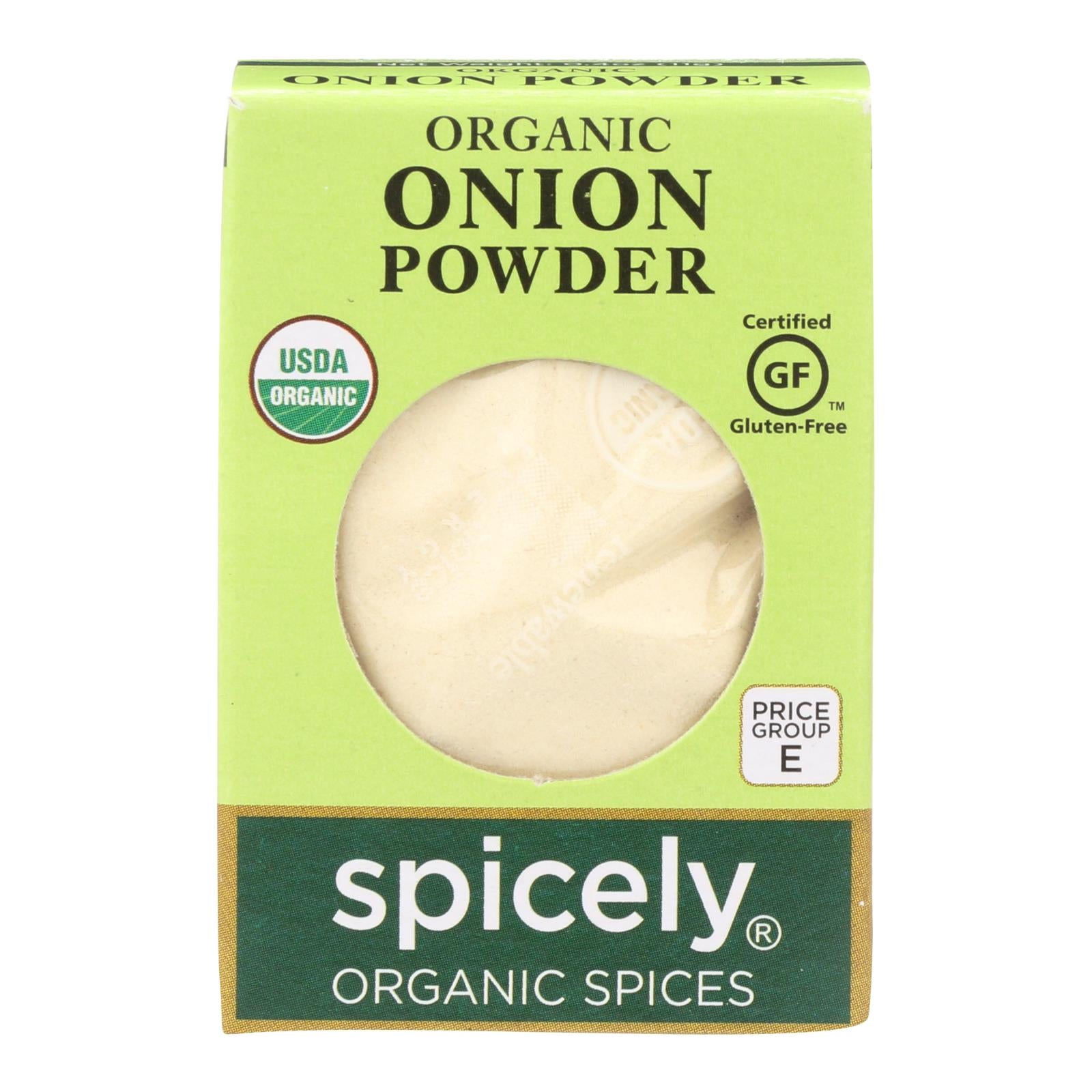 Spicely Organics - Organic Onion Powder - Case Of 6 - 0.4 Oz. - Whole Green Foods