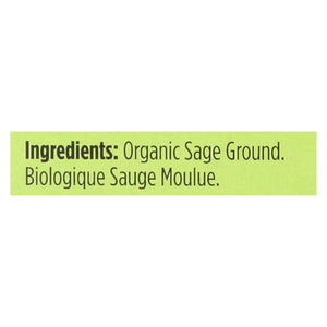 Spicely Organics - Organic Sage - Ground - Case Of 6 - 0.3 Oz. - Whole Green Foods