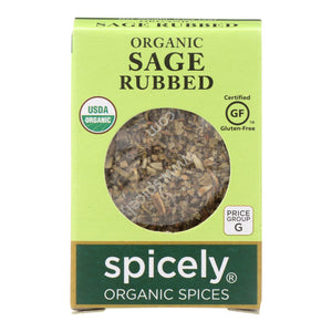 Spicely Organics - Organic Sage - Rubbed - Case Of 6 - 0.1 Oz. - Whole Green Foods