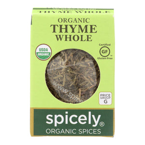 Spicely Organics - Organic Thyme - Case Of 6 - 0.1 Oz. - Whole Green Foods