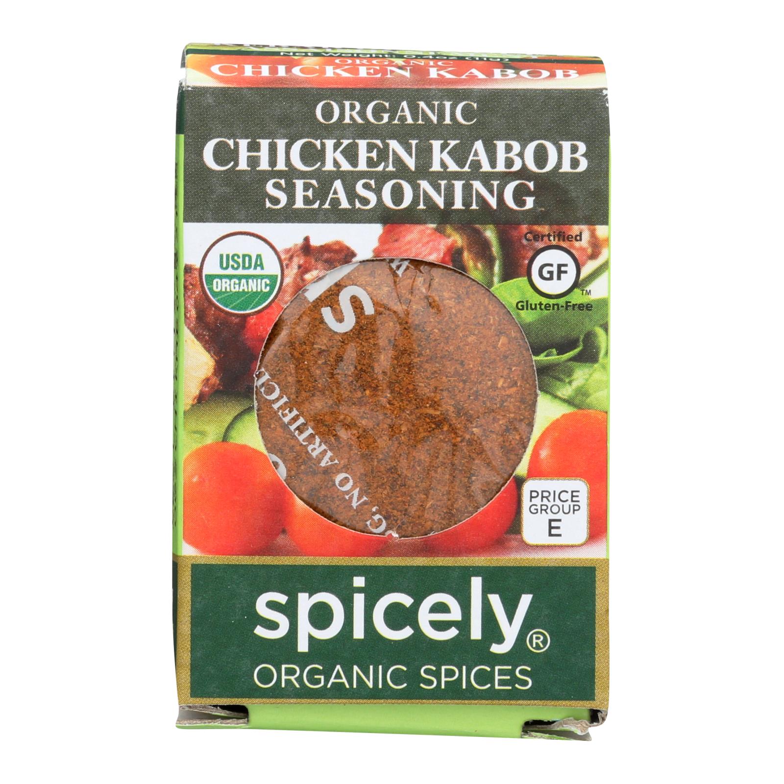 Spicely Organics - Organic Chicken Kabob Seasoning - Case Of 6 - 0.4 Oz. - Whole Green Foods