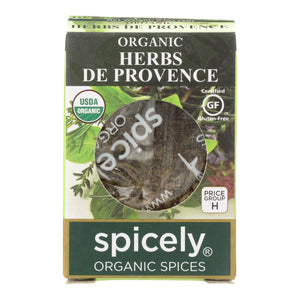 Spicely Organics - Organic Herbs De Provence Seasoning - Case Of 6 - 0.1 Oz. - Whole Green Foods