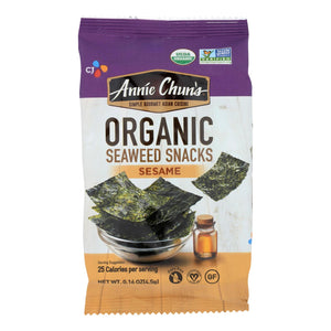 Annie Chun's Seaweed Snack - Sesame - Case Of 12 - .16 Oz. - Whole Green Foods
