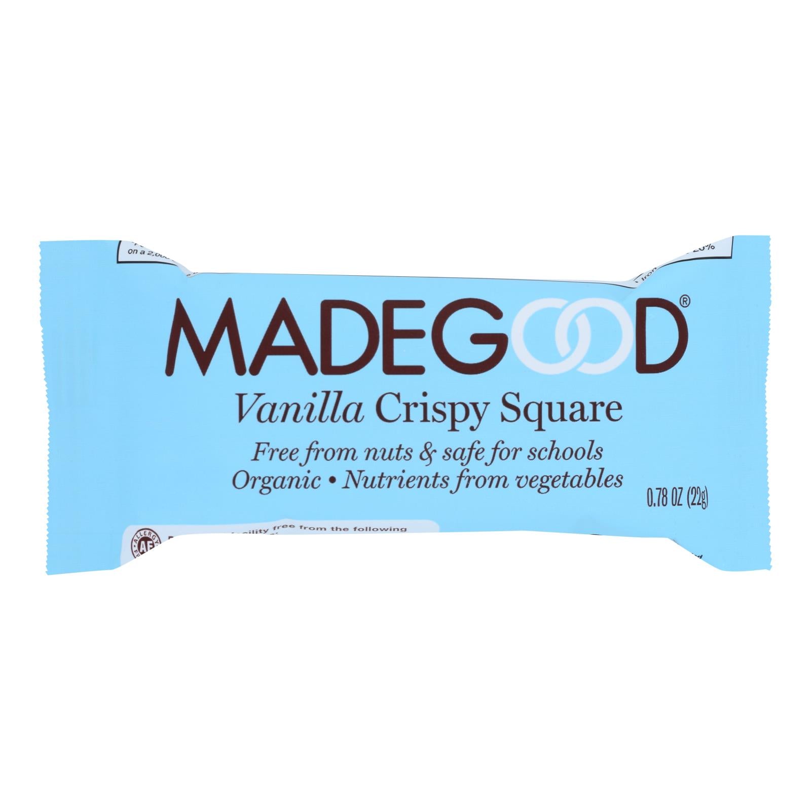 Made Good - Crispy Squares - Vanila - Case Of 12 - 0.78 Oz. - Whole Green Foods