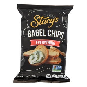 Stacy's Pita Chips Bagel Chips - Everything - Case Of 12 - 7 Oz - Whole Green Foods