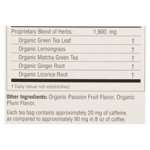 Yogi Tea - Organic - Green - Passionfruit Matcha - Case Of 6 - 16 Bag - Whole Green Foods