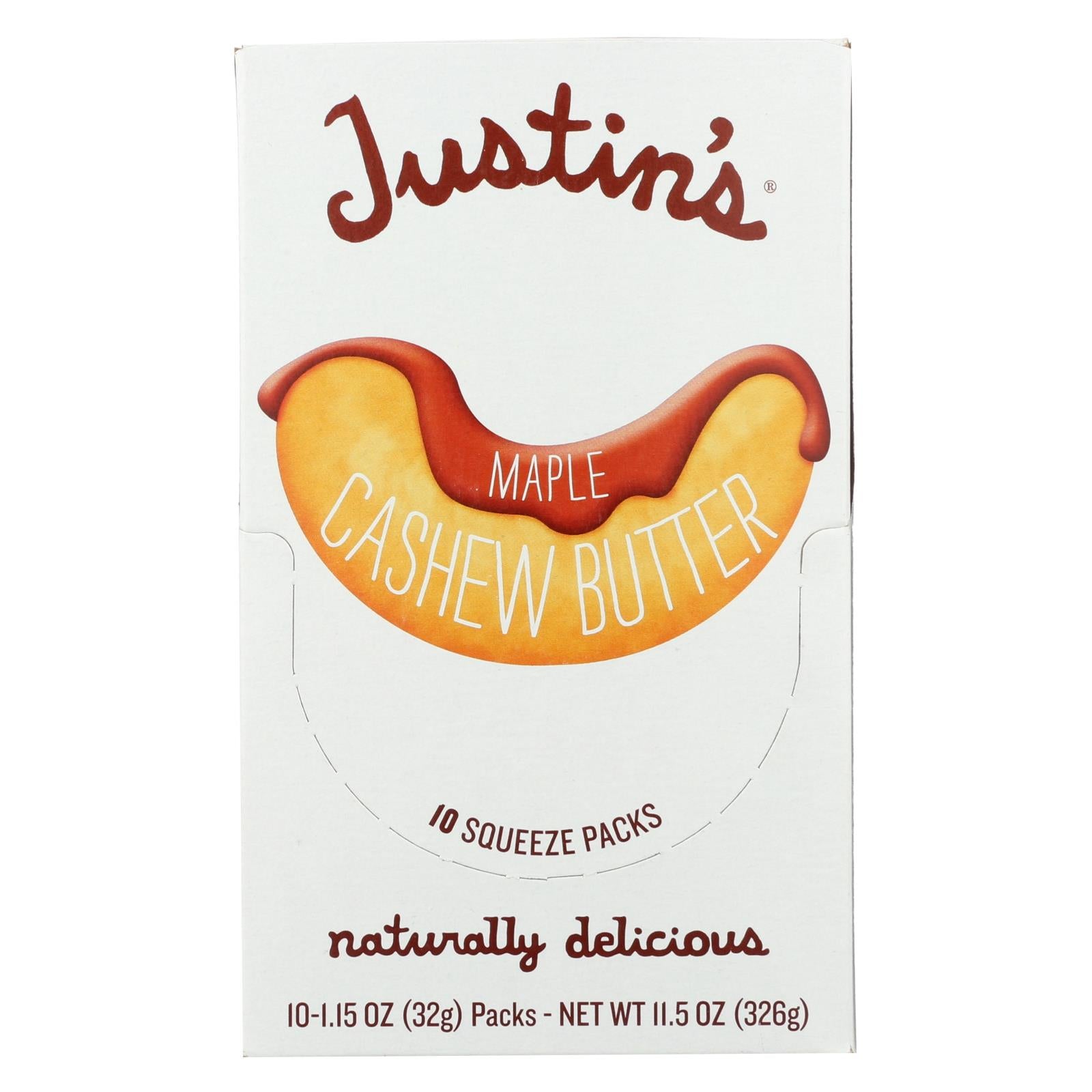 Justin's Nut Butter Cashew Butter - Classic - Case Of 10 - 1.15 Oz. - Whole Green Foods