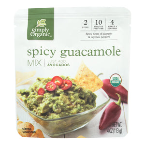 Simply Organic Guacamole Mix - Case Of 6 - 4 Oz - Whole Green Foods