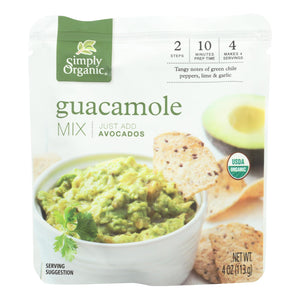 Simply Organic Guacamole Mix - Case Of 6 - 4 Oz - Whole Green Foods