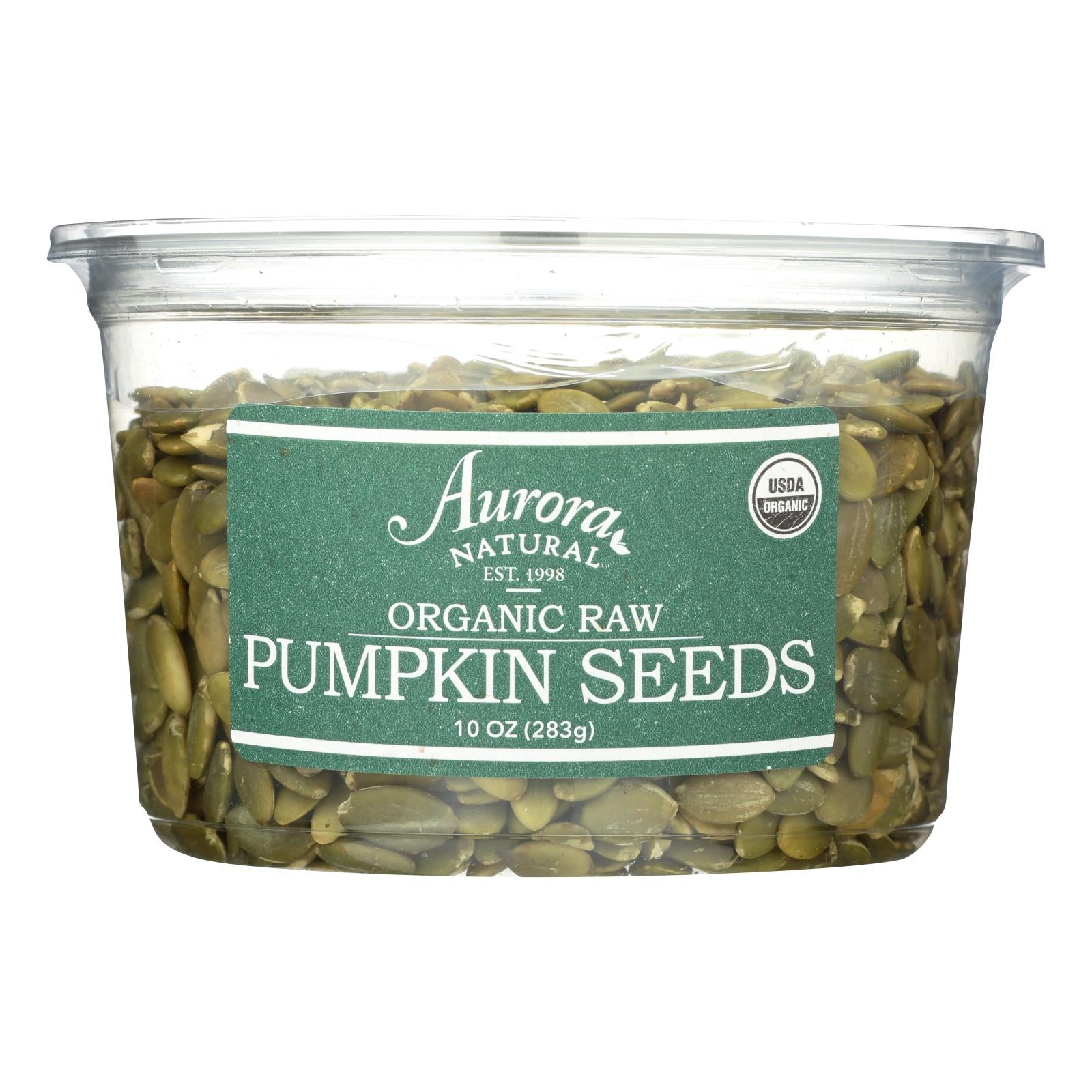 Aurora Natural Products - Organic Raw Pumpkin Seeds - Case Of 12 - 10 Oz. - Whole Green Foods