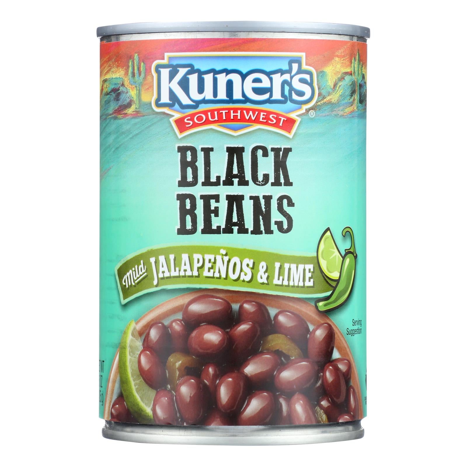 Kuner Black Beans - Case Of 12 - 15 Oz - Whole Green Foods