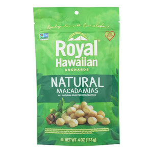 Royal Hawaiian Orchards Macadamias, Natural  - Case Of 6 - 4 Oz - Whole Green Foods