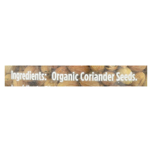 Spicely Organics - Organic Coriander Seeds - Case Of 3 - 0.7 Oz. - Whole Green Foods
