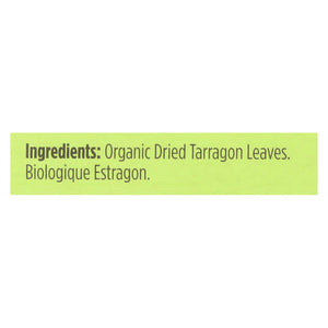 Spicely Organics - Organic Tarragon - Case Of 6 - 0.1 Oz. - Whole Green Foods