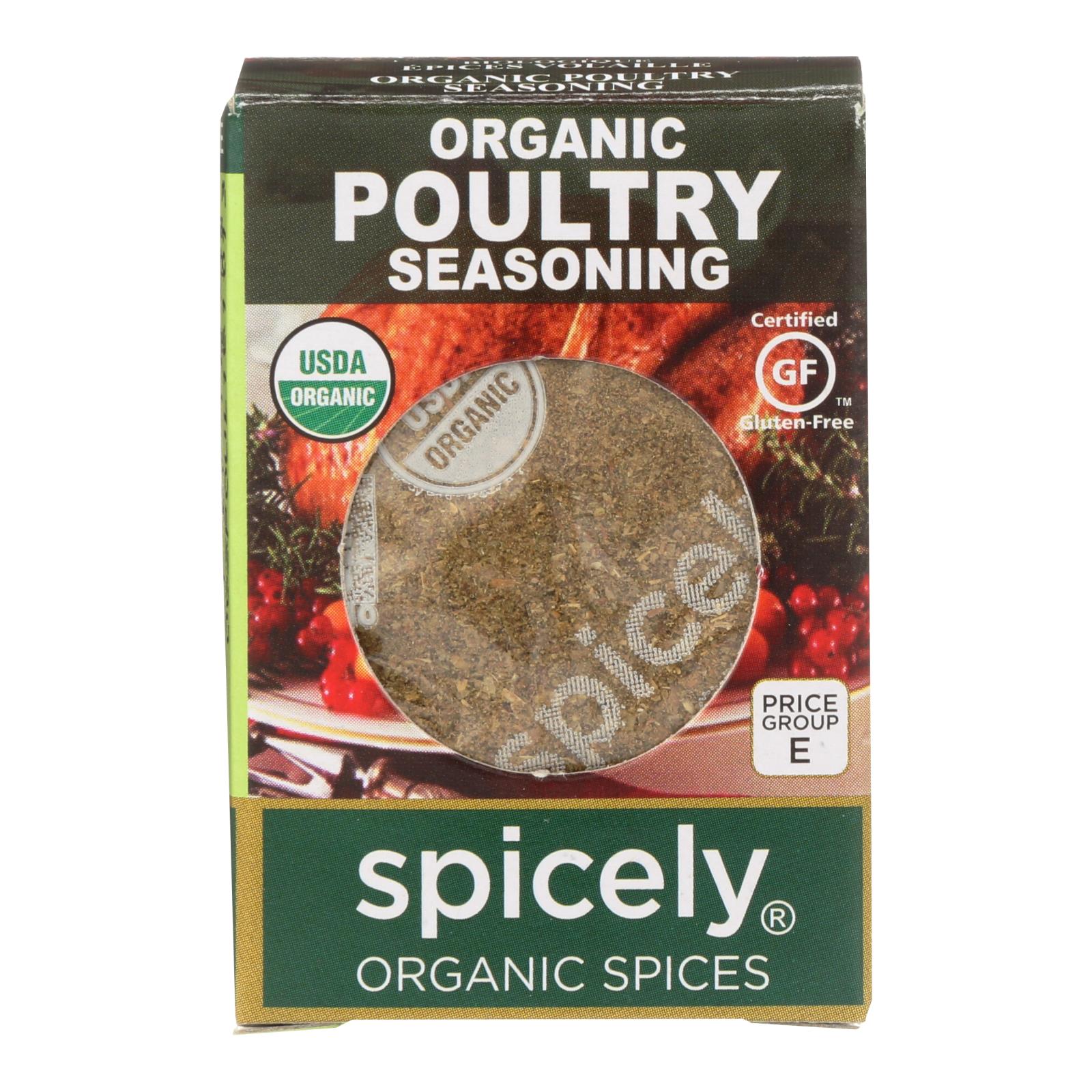 Spicely Organics - Organic Seasoning - Poultry - Case Of 6 - 0.35 Oz. - Whole Green Foods