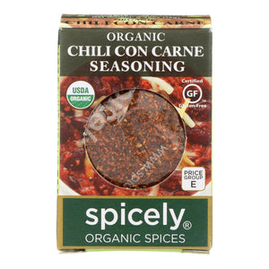 Spicely Organics - Organic Seasoning - Chili Con Carne - Case Of 6 - 0.45 Oz. - Whole Green Foods