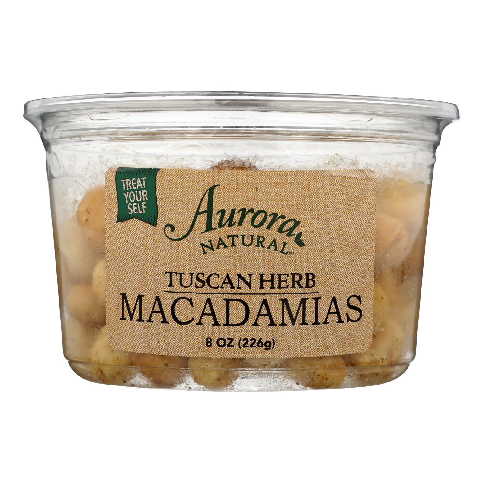 Aurora Natural Products - Macadamia Nuts Tuscan Herbal - Case Of 12 - 8 Oz - Whole Green Foods