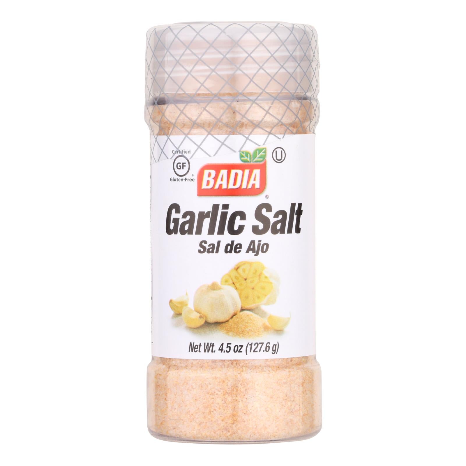 Badia Garlic Salt Seasoning Blend  - Case Of 8 - 4.5 Oz - Whole Green Foods