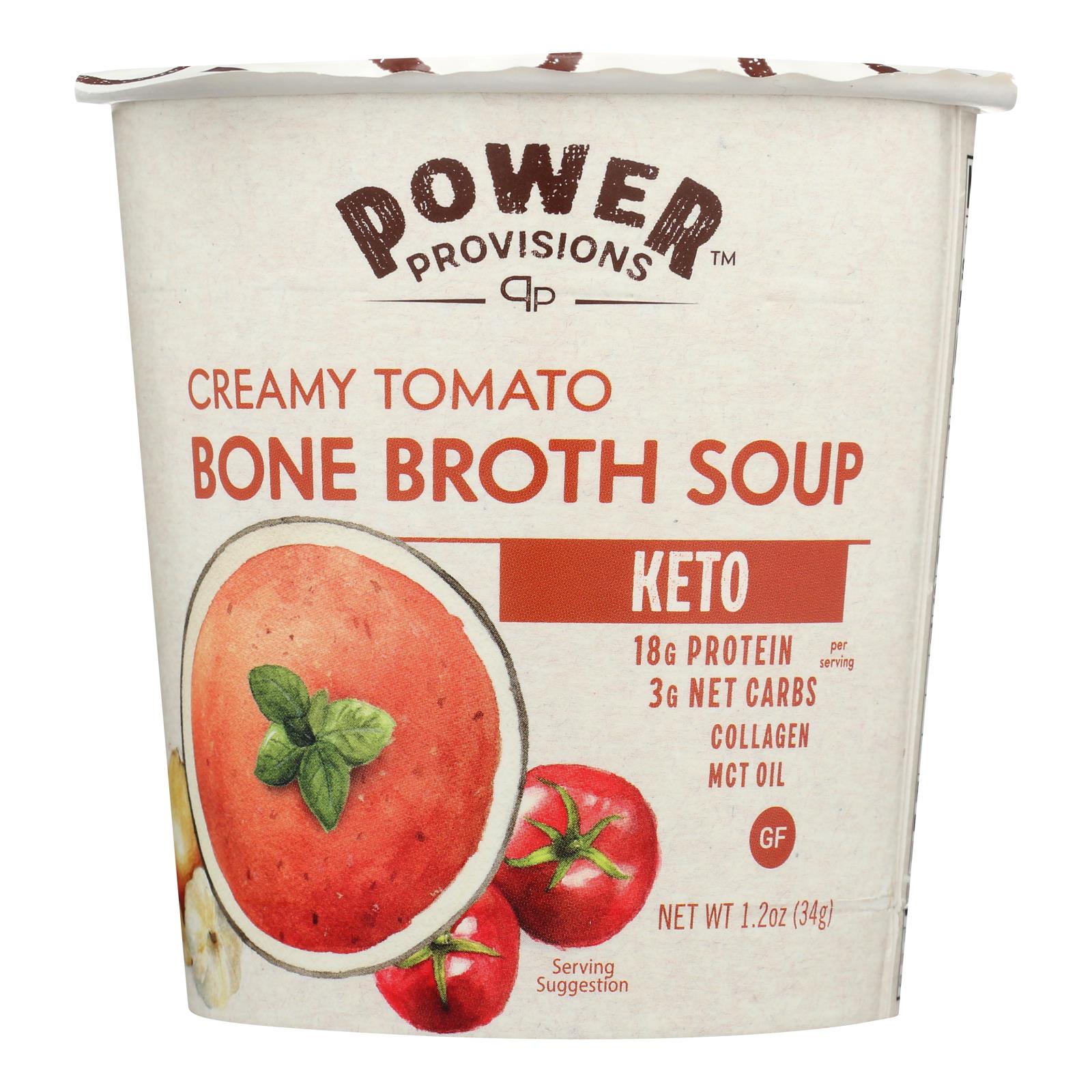 Power Provisions - Soup Bn Brth Crmy Tomato - Cs Of 6-1.2 Oz - Whole Green Foods