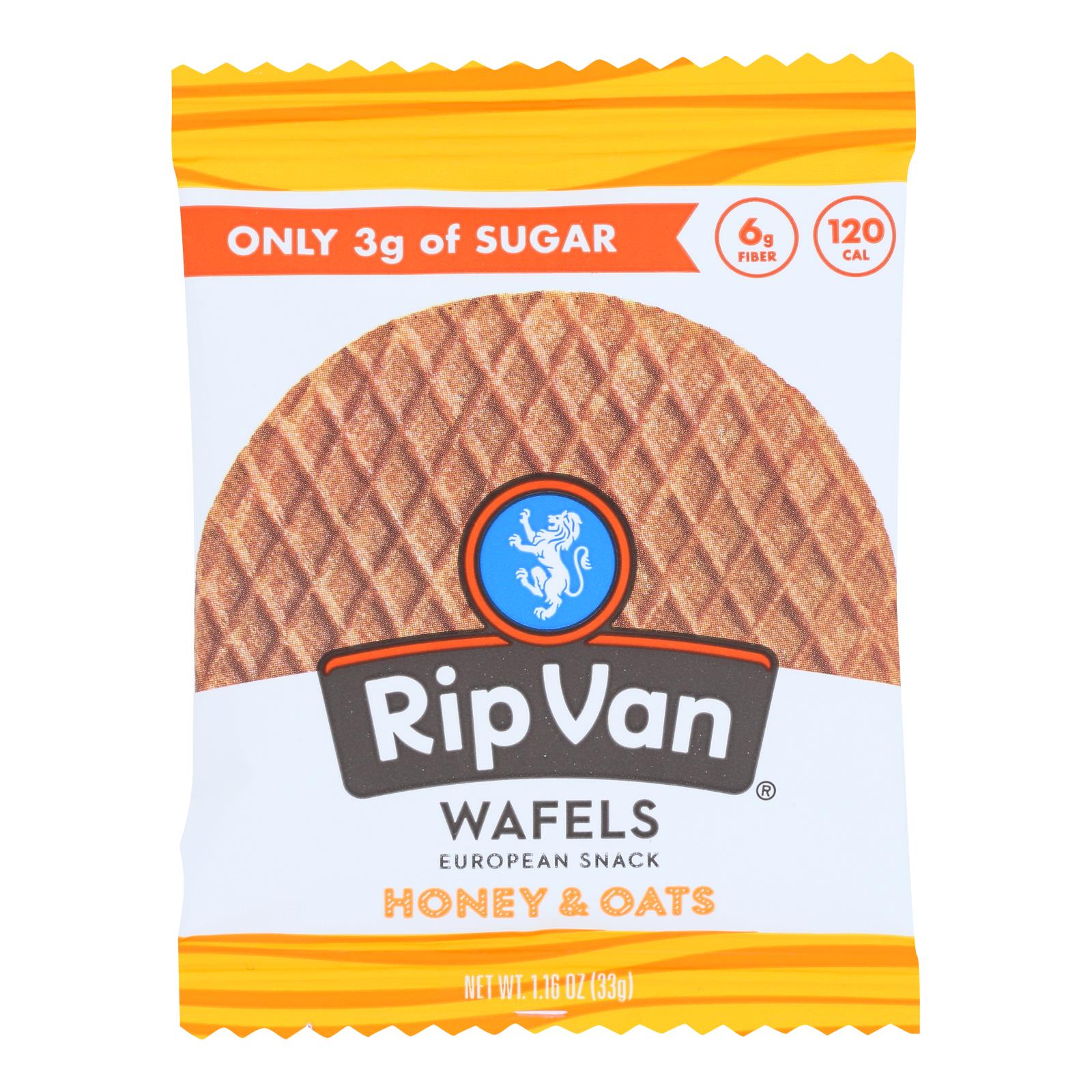 Rip Van Wafels - Wafel Honey Oats - Cs Of 12-1.16 Oz - Whole Green Foods