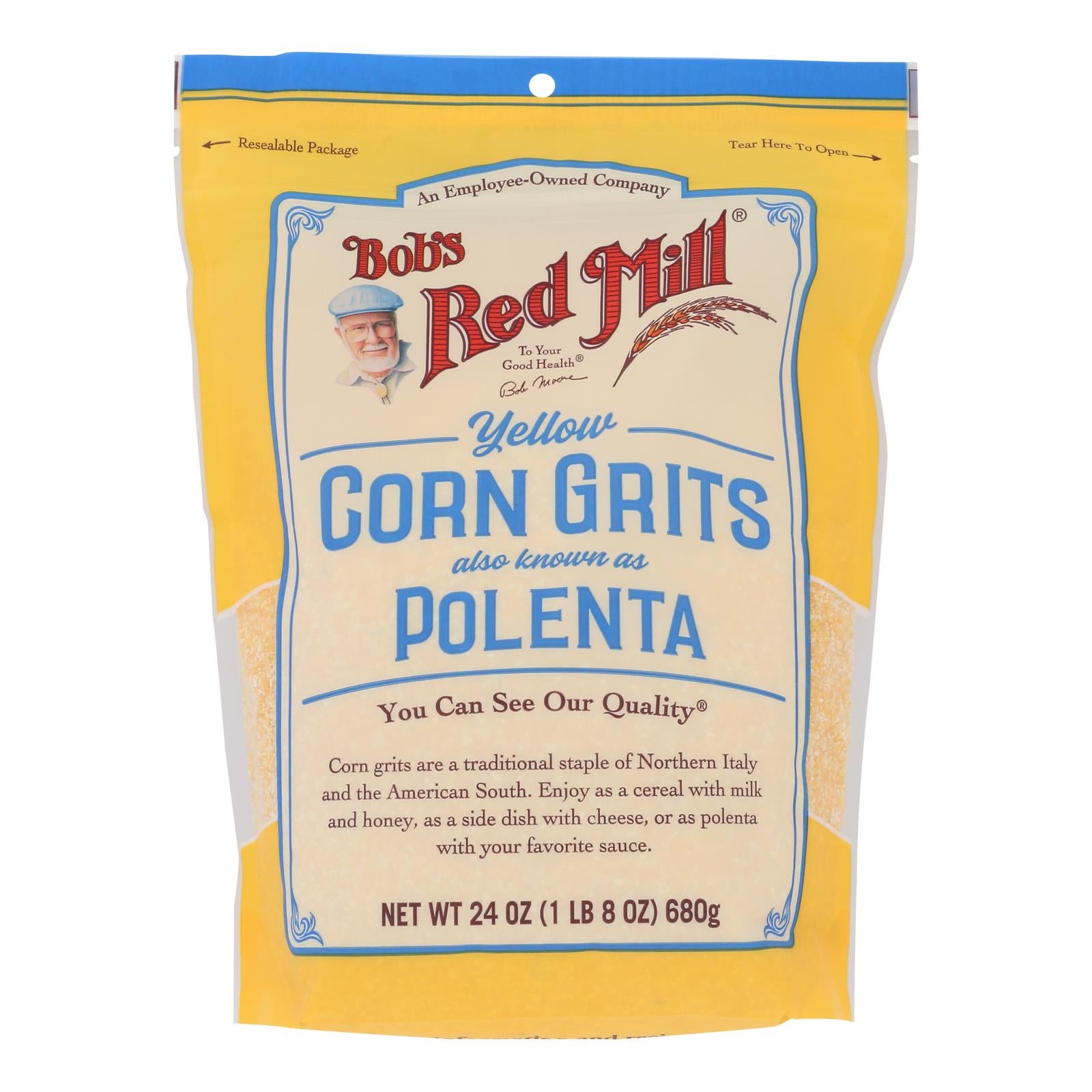 Bob's Red Mill - Polenta Yellow Crn Grits - Case Of 4-24 Oz - Whole Green Foods