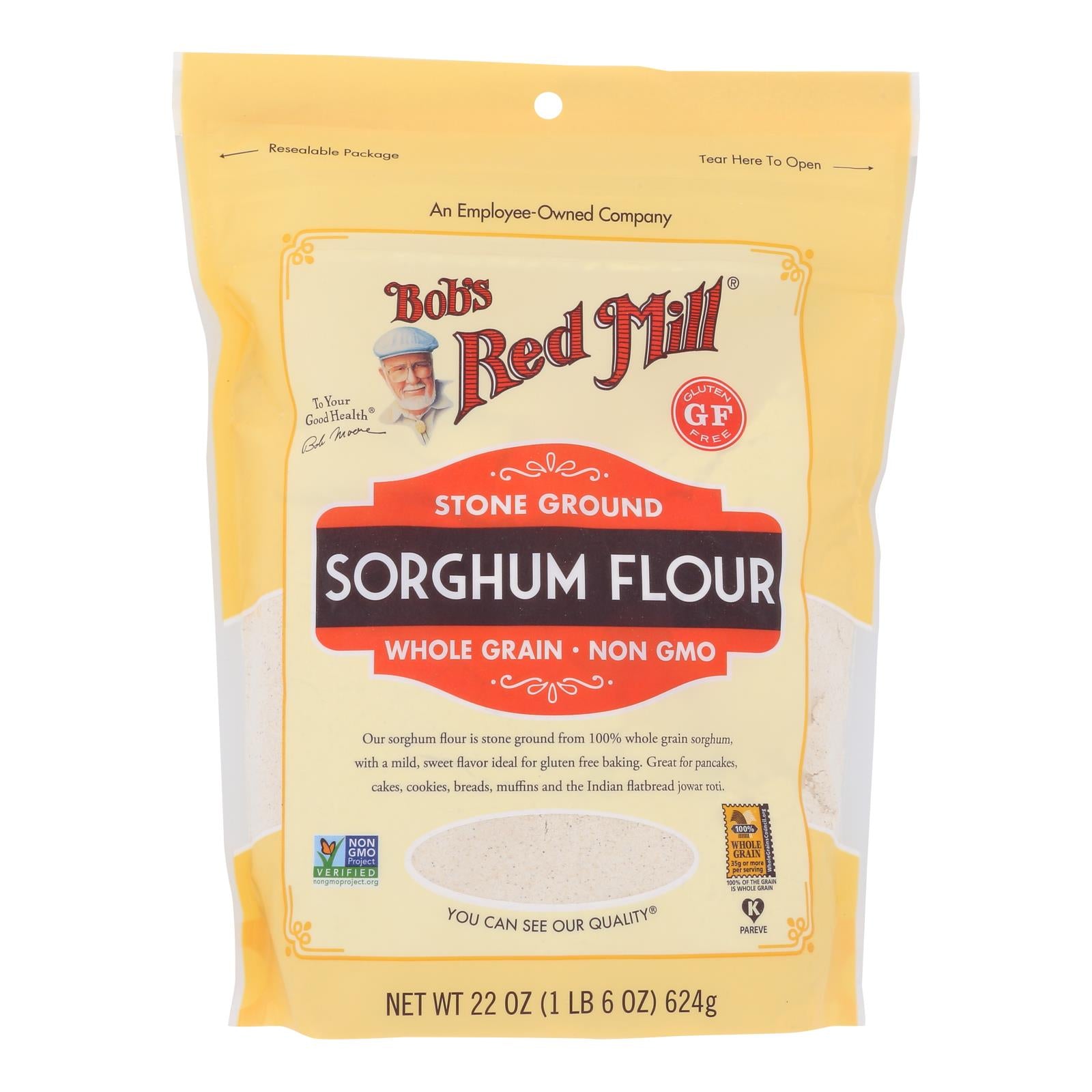 Bob's Red Mill - Flour Sorghum - Case Of 4-22 Oz - Whole Green Foods