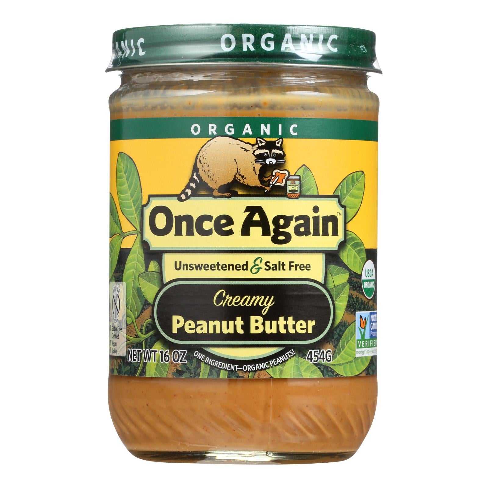 Once Again - Peanut Butter Smooth Ns - Case Of 6-16 Oz - Whole Green Foods