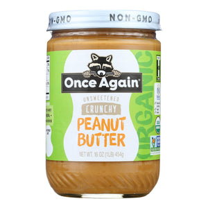 Once Again - Peanut Butter Organic Crunch - Case Of 6-16 Oz - Whole Green Foods