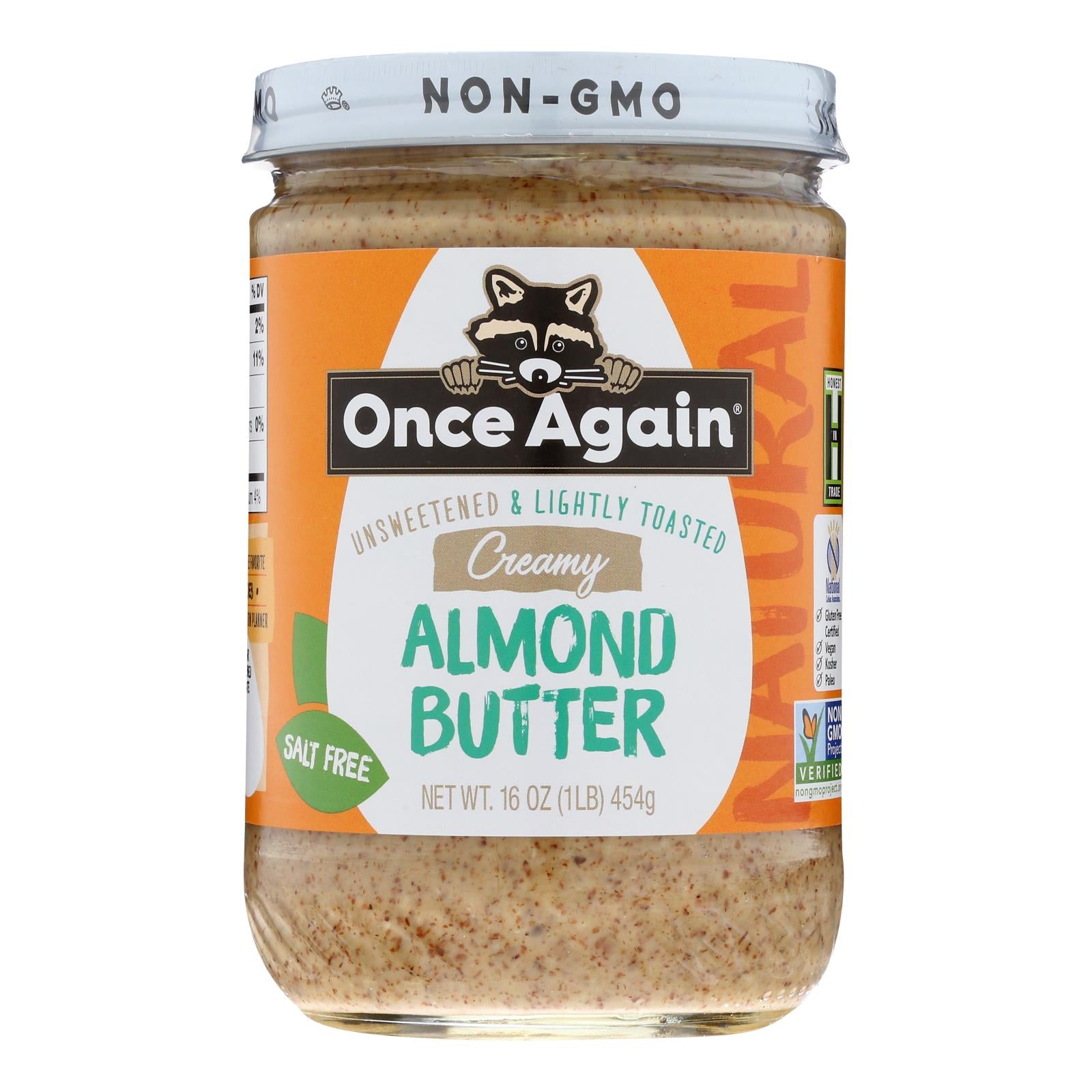 Once Again - Almond Butter Smooth - Case Of 6-16 Oz - Whole Green Foods