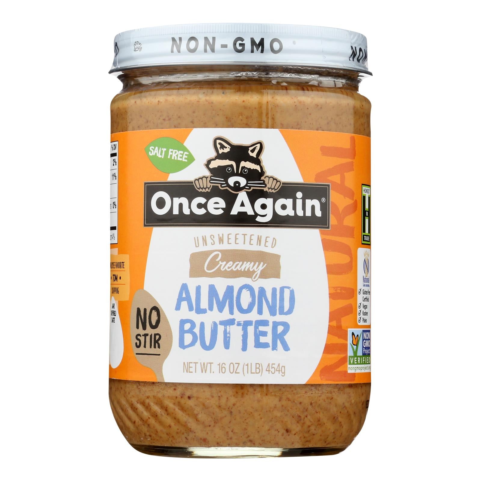 Once Again - Almond Butter Classic No Stir Ntrl - Case Of 6-16 Oz - Whole Green Foods