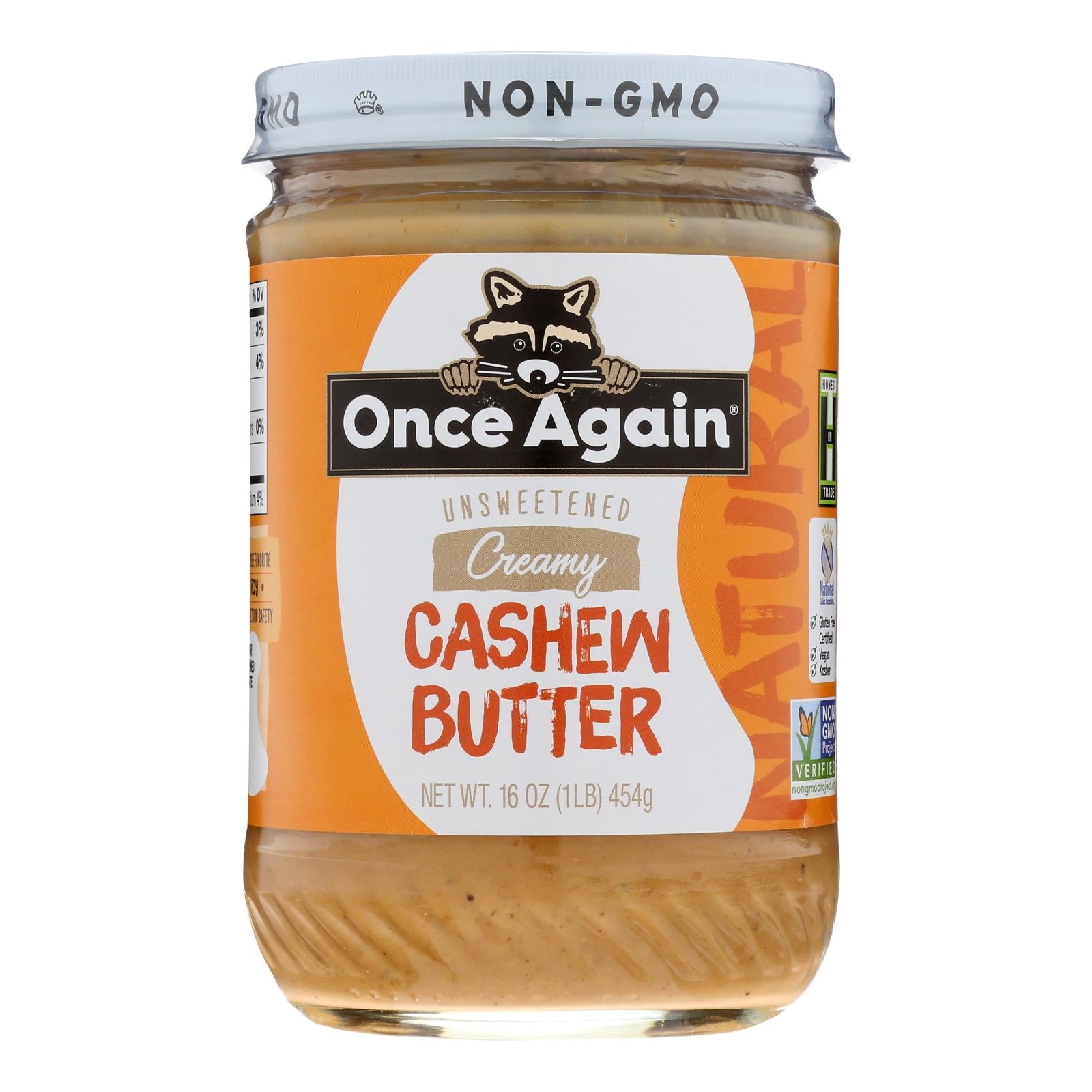 Once Again - Cashew Butter Ns - Case Of 6-16 Oz - Whole Green Foods