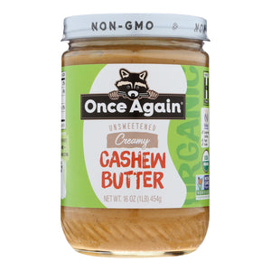 Once Again - Cashew Butter - Case Of 6-16 Oz - Whole Green Foods