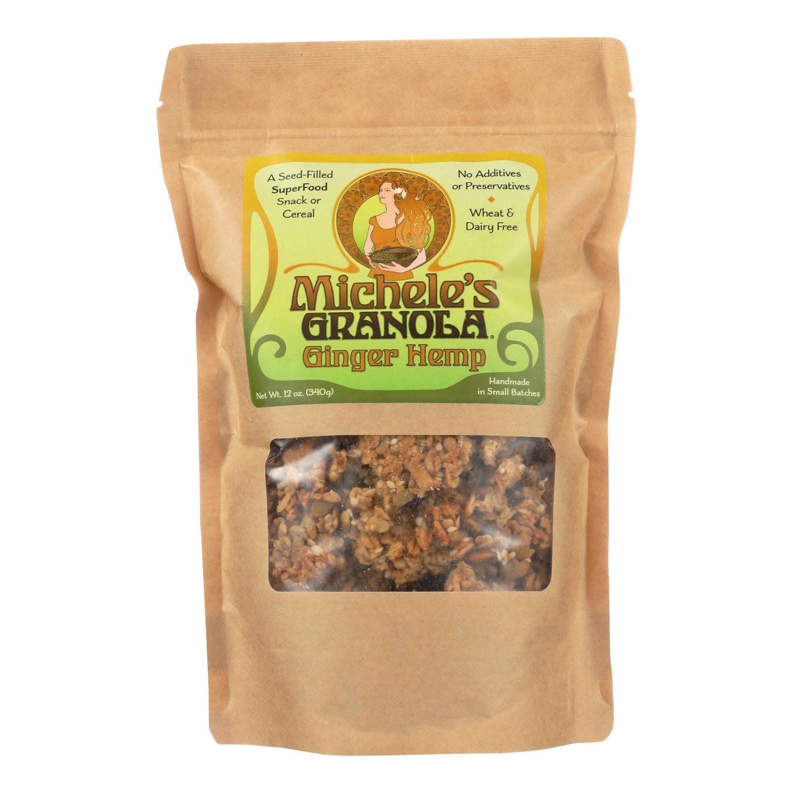 Michele's Granola - Granola Ginger Hemp - Case Of 6-12 Oz - Whole Green Foods
