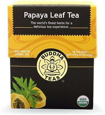 Buddha Teas - Organic Tea - Papaya Leaf - Case Of 6 - 18 Count per BAG (108 Count) - Whole Green Foods