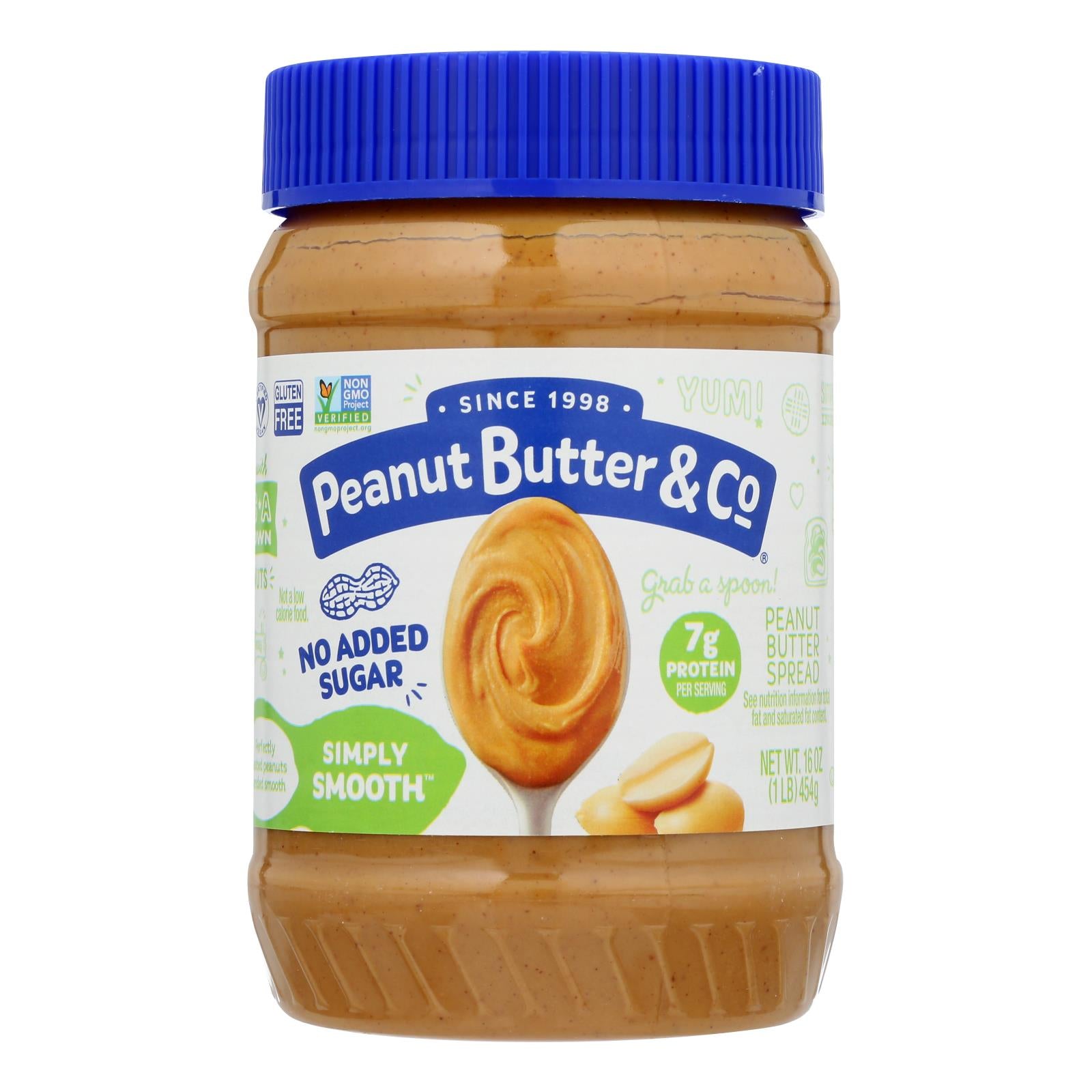 Peanut Butter & Co - Peanut Butter No Sugar Smooth - Case Of 6 - 16 Oz - Whole Green Foods