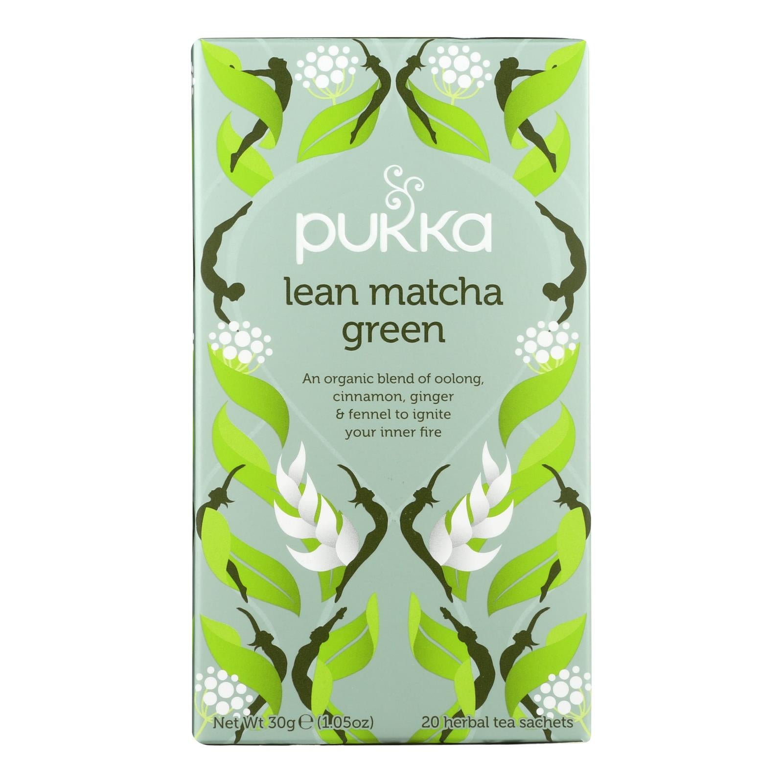Pukka Herbal Teas - Tea Lean Matcha Green - Case Of 6 - 20 Bag (120 Count) - Whole Green Foods