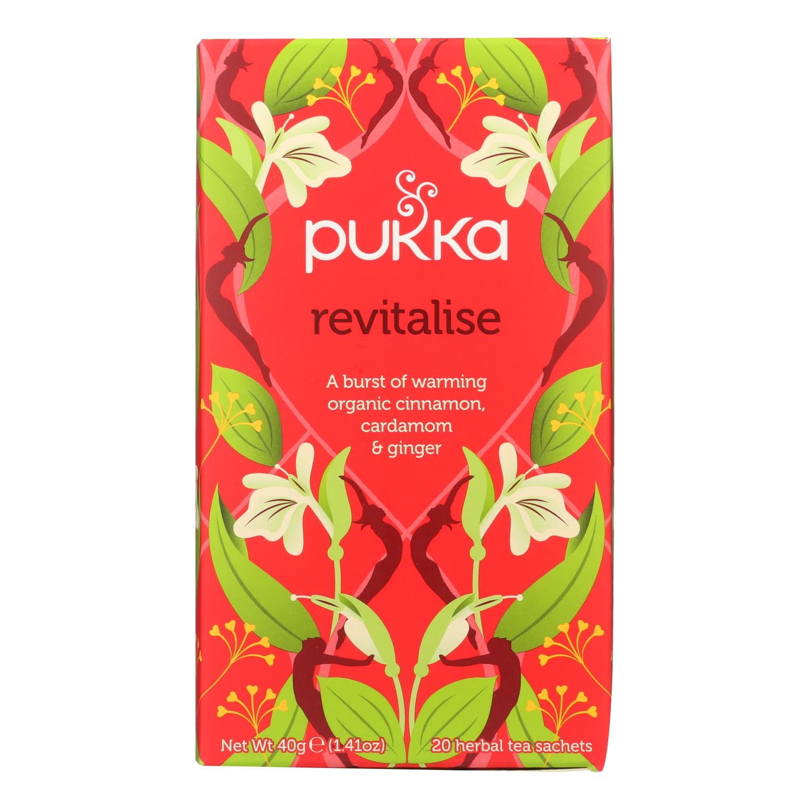 Pukka Herbal Tea Revitalize Organic  - Case of 6 - 20 Bags (120 Count) - Whole Green Foods