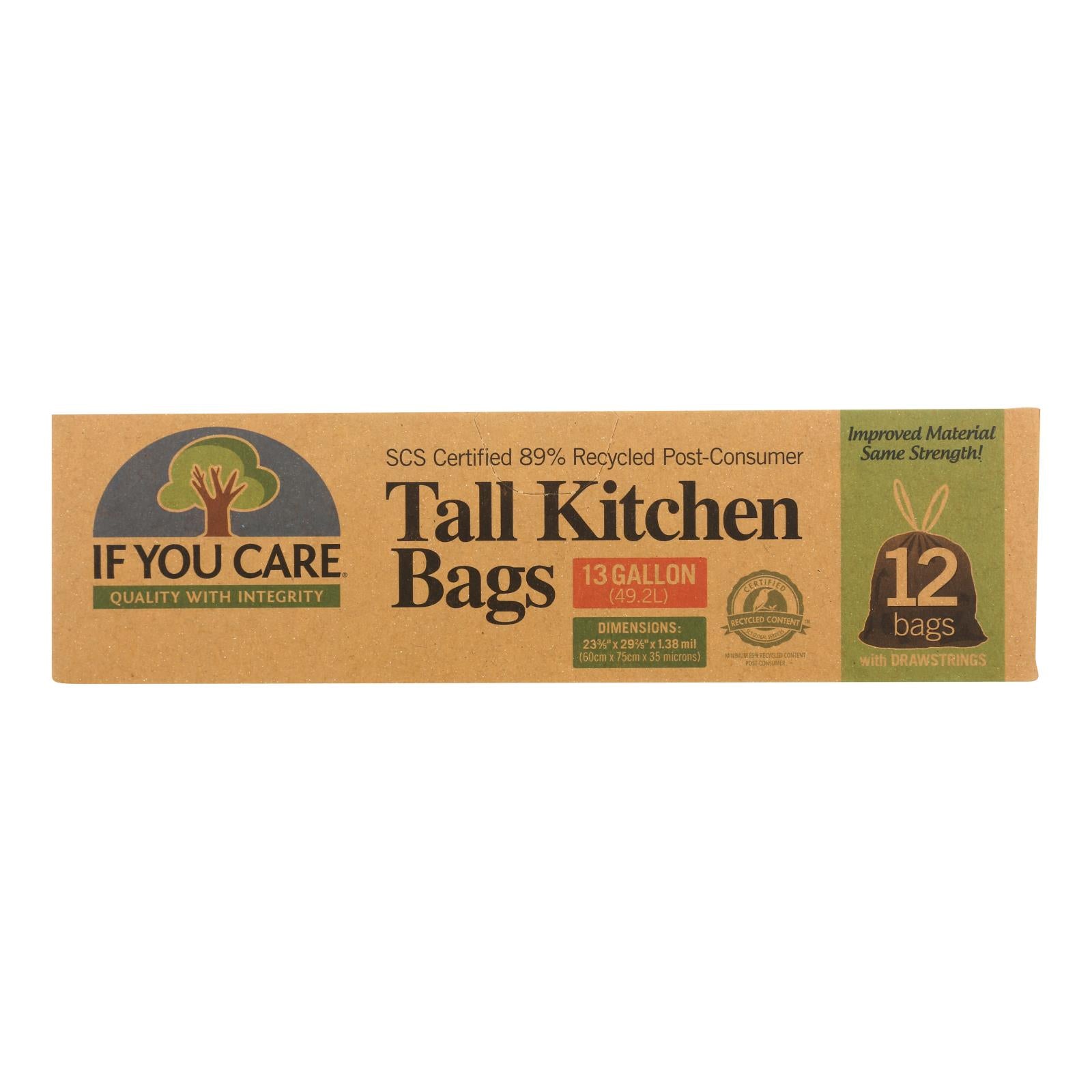 If You Care Tall Kitchen - Trash Bag - Case Of 12 - 12 Count - Whole Green Foods