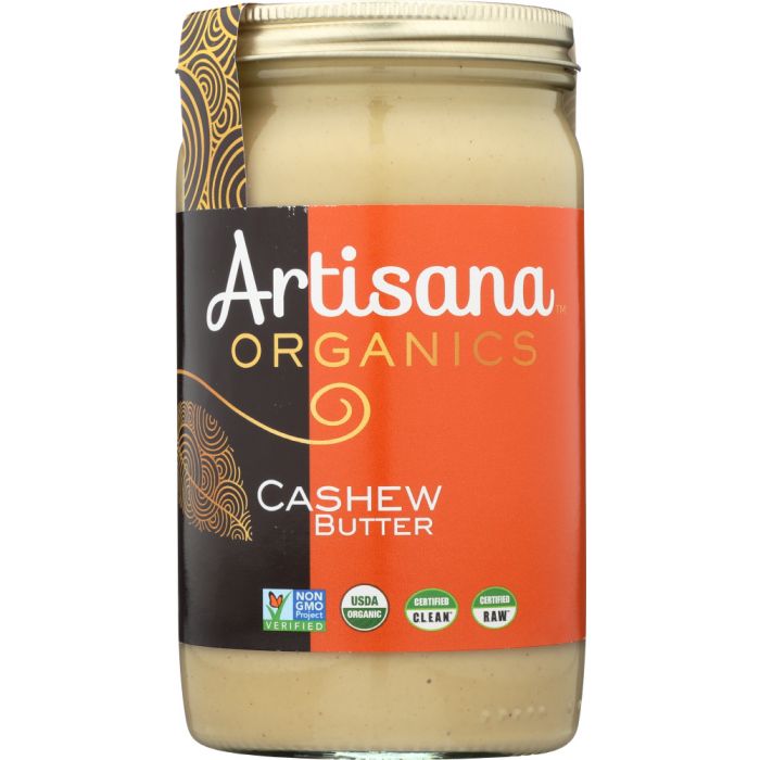 Artisana Organics Raw Cashew Butter - No Sugar Added, Vegan and Paleo Friendly, Non GMO, 14oz