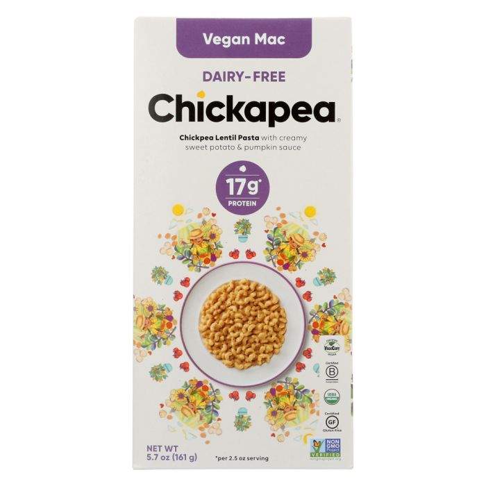 CHICKAPEA: Vegan Mac Chickpea Lentil Pasta, 5.7 oz, pack of 6